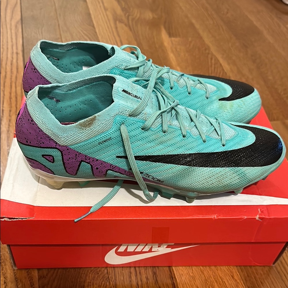 Nike Mercurial Cleats - Aqua and Violet